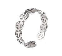 Pffiocix Porte-bonheur, attrape-argent, pièce de monnaie vintage creux en acier inoxydable, anneaux fengshui pour femmes, accessoires de bijoux, bagues de pièces de monnaie pour femmes, taille unique