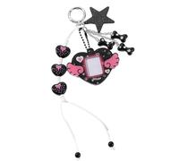 Pffiocix Porte-clés en métal acrylique avec aile compacte en forme de cœur pour un usage quotidien - Accessoire de mode pour femme, Porte-clés étoile noire