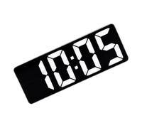 Pffiocix Réveil numérique avec lecture de la température, affichage LED lumineux, opérations silencieuses, format 12/24 heures, fonction répétition, réveil multifonction