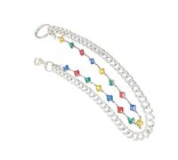 Pffiocix Style hip-hop réglable en alliage pour pantalon à suspendre ornement pour jeans accessoire de mode pour streetwear, SizeApprox.63cm/24.8inches, Alliage