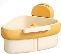 PFHFRJZLQ Panier d'évier, porte-éponge d'angle pour évier de cuisine, support de rangement amovible en plastique pour filtrer les déchets alimentaires
