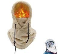 PFHHUDCV Sherpa Hood Ski Mask,Windproof Adjustable Hat Cap Scarf,Winter Outdoor Multi Purpose Sports Face Mask for Cold Weather