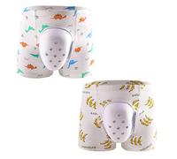 PFHKTO Lot de 2 sous-vêtements de Chirurgie du prépuce for Enfant, Boxer Respirant en Coton après circoncision, Housse de Protection(F,140)