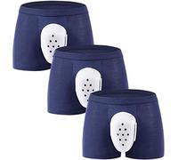 PFHKTO Lot de 3 caleçons boxeurs chirurgicaux pour adultes après la circoncision pour éviter les secondes blessures (bleu, TTG à XXL)