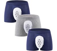 PFHKTO Lot de 3 sous-vêtements chirurgicaux après la circoncision, évitez Les deuxièmes blessures Boxer for Adultes(A,6XL-6XLarge)