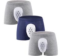 PFHKTO Lot de 3 sous-vêtements chirurgicaux après la circoncision, évitez Les deuxièmes blessures Boxer for Adultes(B,XL-XLarge)