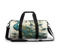 Pfhorn Petit sac de sport de voyage avec compartiment pour homme et femme Motif fée, Motif paon., 17.7in/9in/9in