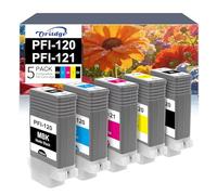 PFI-120 PFI-121 Cartouche d'encre pour Cartouches d'encre Canon PFI120 PFI121 PFI-120MBK PFI-120BK PFI-120C PFI-121M PFI-120Y Compatible pour Canon ImagePrograf TM-250 TM-255 TM-350 TM-355