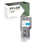 PFI320 PFI-320 Pigment Ink 300ML Compatible for PFI 320 Ink Cartridges Use for Canon lmagePrograf TM-200 TM-205 TM-250 TM-255 TM-300 TM-305 TM-350 TM-355 Printer (1PK-C)