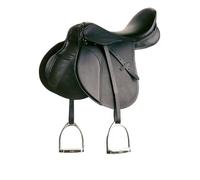 PFIFF 004726-60-175 Selle mixte "Beauty" vendue avec étriers et étrivières Noir 16