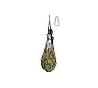 PFIFF 101253 Filet à Foin pour Chevaux pour Alimentation Lente, 1 pièce avec Mousqueton, Version nouée avec Cordon Stable, Noir