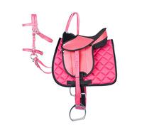 Pfiff 102291 Kit de selle complet pour Shetty et chevaux en bois en peluche Rose
