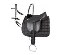 Pfiff 102291 Kit de selle complet pour Shetty et chevaux en bois/peluche Noir
