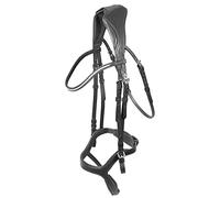 PFIFF 102690 Kadira Bride anatomique rembourré licol en cuir Noir