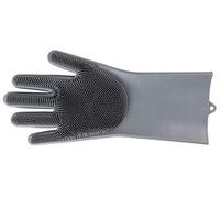 Pfiff 102757 Gant de nettoyage en silicone avec picots Gris