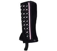 PFIFF 102874 Lucky Pony Chaps pour enfant Noir/rose 8 tailles