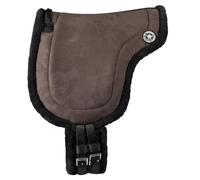 PFIFF 103004 Tapis d'équitation Bareback sans Arceau en Cuir Velours et Fourrure synthétique avec Sangle de Selle Marron