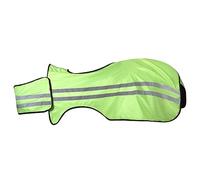 PFIFF 103009 Couverture d'équitation réfléchissante avec bavette de Poitrine Jaune Fluo
