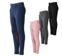 PFIFF 103133 Emilia Legging d'équitation pour Enfant 3/4 en Silicone avec Passants de Ceinture