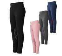 PFIFF 103133 Emilia Legging d'équitation pour Enfant 3/4 en Silicone avec Passants de Ceinture