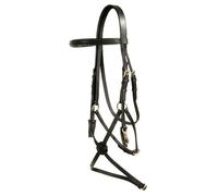 PFIFF Bridon avec muserolle mexicaine Noir Full/Warmblut