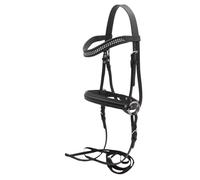 PFIFF Hobby Horsing 103111 Bridon sans Morsure pour Cheval en Peluche Noir | Pour chevaux avec tête en peluche ; sangles réglables ; bandeau pailleté ; modèle sans morsures
