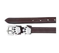 PFIFF Jewels 102919 Lanière en Cuir Verni avec Strass Marron Taille 2