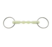 PFIFF Mors 2 anneaux flexible droit Blanc 13,5 cm