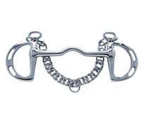 PFIFF Mors Espagnol droit à passes en inox Argent 12,5 cm