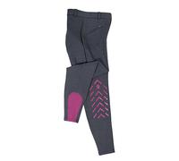 PFIFF Piccola 102456 Pantalon d'équitation pour Enfant avec Grip en Silicone et empiècements aux Genoux et Chevilles élastiques avec Passants de Ceinture Bleu/Rose Taille 170