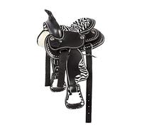 PFIFF Selle Western Poney Noir/Blanc
