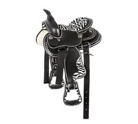 PFIFF Shetty Selle Western Noir/Blanc