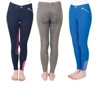 PFIFF Zahra 102604-111-116 Pantalon d'équitation pour Fille en Silicone Bleu/Rose 116