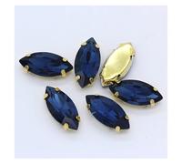 PFIOEUL Housses D'accoudoirs Navette œil de Cheval à Coudre, Strass dorés, Griffes marquises, for travaux d'aiguille, Bijoux, Robes de mariée, Sacs, Garnitures(Montana,4x15mm 20pcs)