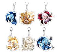 PfirstDa 6 Porte Cookie Kingdom Porte-clés, Cookies Run Kingdoms Acrylique Pendentif Chaîne Clé Sac Décor Accessoires, Cadeaux pour Fan Ami