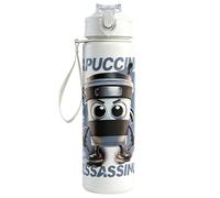 PfirstDa Gourde Italiian Brainrot, 750 Ml Italiian Brainrot Gourde de Dessin Animé avec Dragonne et Bouchon à Clapet Sécurisé. Cadeau pour Amis et Fans