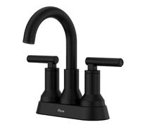 Pfister Capistrano LF048CSOSDB Robinet d'évier de salle de bain, centre de 10,2 cm, 2 poignées, 3 trous, finition noire mate