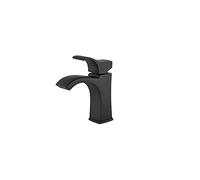 Pfister Venturi LF042VNBB Robinet de lavabo de salle de bain à poignée unique, trou simple ou 3 trous, finition noir mat