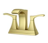 Pfister Venturi LF048VNBG Robinet d'évier de salle de bain, centre de 10,2 cm, 2 poignées, 3 trous, certifié NSF, finition or brossé