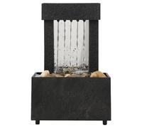 Pfjsseey Fountaine d'eau de Table, Fontaine en Cascade avec Roches de rivière Naturelle, USB/Table à Piles, 4.3x3.5x6.7 Cascade intérieure pour l'eau Bureau