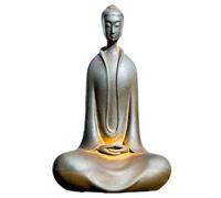 Pfjsseey Statue de Bouddha zazen, 3x2x4.5 Résine vive priante Statue de Bouddha en Plein air, Minimaliste Mini Meditation Tabletop Decor pour la Table Table Bureau
