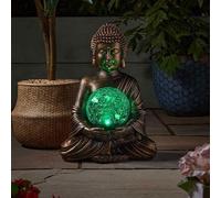 Pflanzen Kölle Figurine solaire « Bouddha Gazing », 10 LED, 35 x 26 x 23 cm