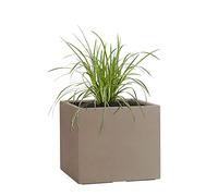 Pflanzwerk® Pot de Fleur Cube Jardinière Chocolate 23x23x23cm *Résistant au Gel* *Protection UV* *Qualité européenne*