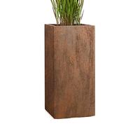 Pflanzwerk® Pot de Fleur Tower Jardinière Brun Roux 80x40x40cm *Résistant au Gel* *Protection UV* *Qualité européenne*