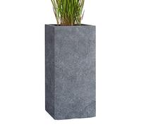 Pflanzwerk® Pot de Fleur Tower Jardinière Lava Anthracite 80x40x40cm *Résistant au Gel* *Protection UV* *Qualité européenne*