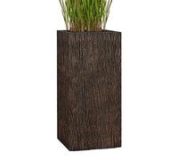 Pflanzwerk® Pot de Fleur Tower Jardinière Wood Brun 80x40x40cm *Résistant au Gel* *Protection UV* *Qualité européenne*