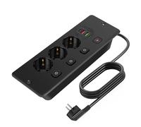 Pfloge® Prise Encastrable Plan de Travail, Multiprise Encastrable avec 3 Prises, 2 USB A+2 USB C, 3 Interrupteurs Séparés pour Table de Conférence, Bureau, Poste de Travail