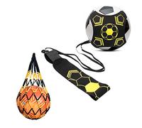 PFLYPF 1 Morceau de Ceinture d'entraînement de Football, avec 1 Morceau de Sac en Filet de Football, équipement auxiliaire d'entraînement de Football, Longueur de Corde réglable.