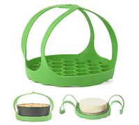 PFLYPF 1 pièce d'élingue à Steamer en Silicone, élingue à Vapeur antiadhésive Portable, Grille à Vapeur Anti-brûlure, élingue en Silicone pour autocuiseur, Accessoires de Cuisine Essentiels (Vert)