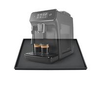 PFLYPF 1 Tapis de Machine à café, Tapis en Silicone pour mixeur, Tapis antidérapant pour Robot culinaire, Moulin à café, protège-Table, Outils Barista, Convient pour Cuisine, Salle à Manger (Noir)